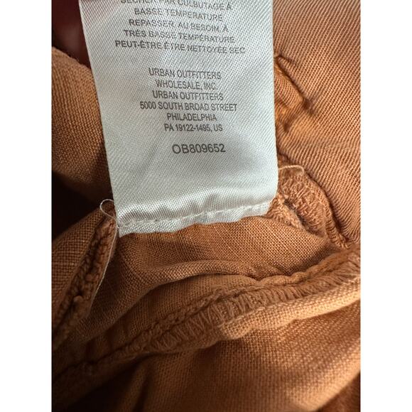 Anthropologie Womens Orange Paperbag High Waisted Pants Size 10 Wide Leg Loose - Picture 8 of 8